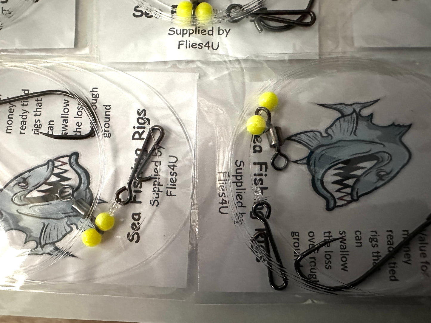 5/0 Pulley sea fishing rigs on asso classic pack of 5