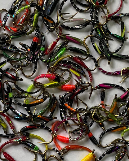 12 mixed Trout fly fishing trout buzzers flies
