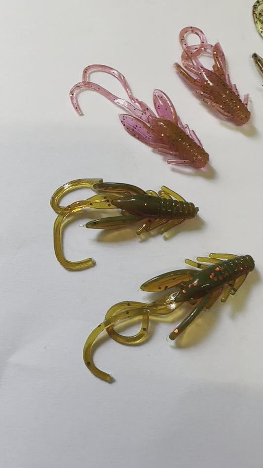 Crayfish nano soft bait fishing lures